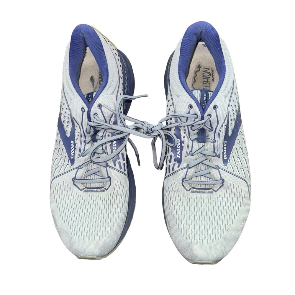 Brooks Mens Adrenaline GTS 21 Gray Running Shoes Size 11.5